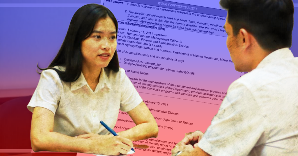 CSC Work Experience Sheet Download Form - Assistance.PH